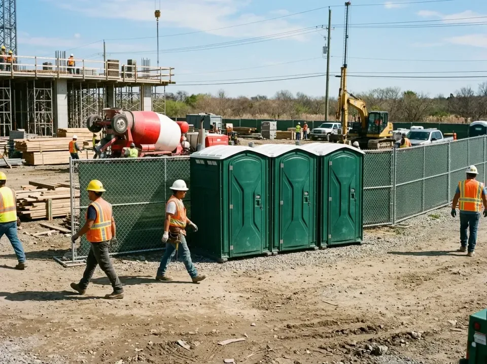 construction-site-restroom-row-001 — frequently asked questions, Budget Porta Potty / Portable Toilet / Porta John / Port-a-…