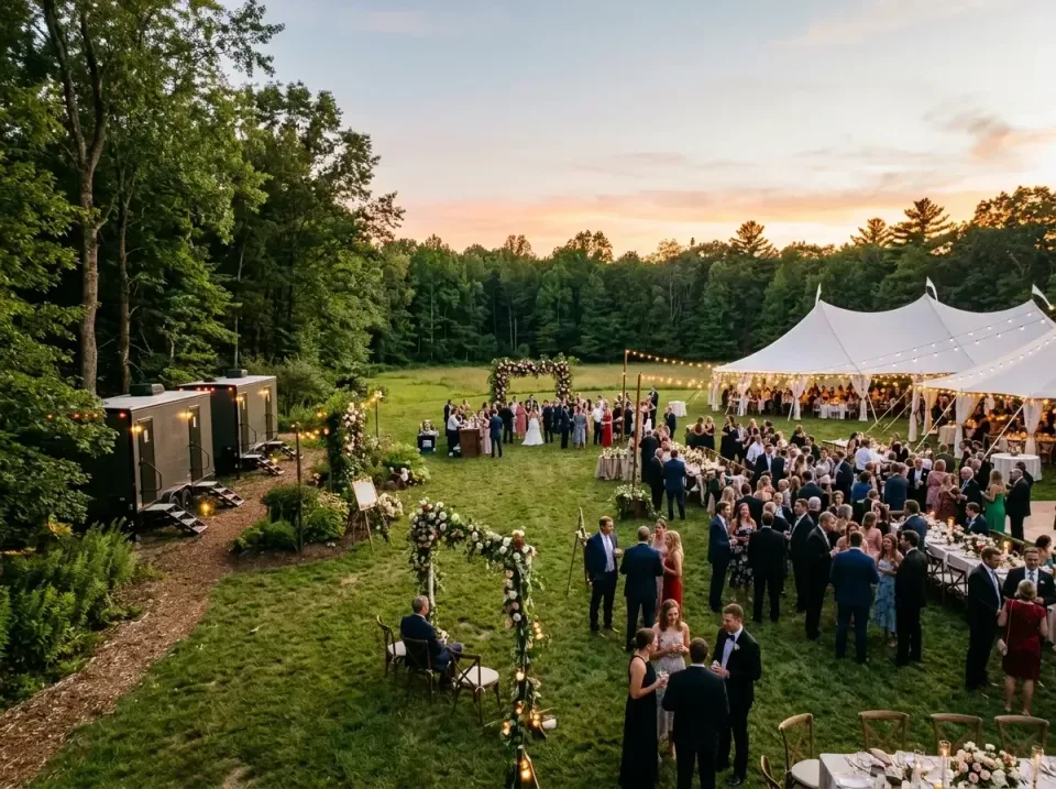 outdoor-wedding-reception-faci-002 — specialist at work, Budget Porta Potty / Portable Toilet / Porta John / Port-a-Loo in U…