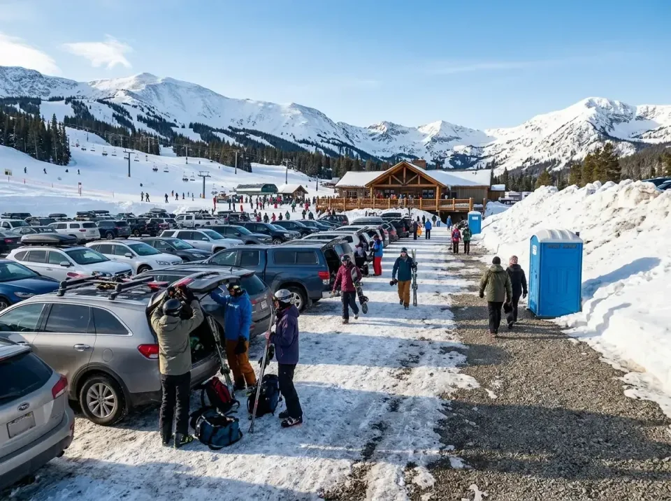 snow-ski-resort-parking-lot-a-009 — client result, Budget Porta Potty / Portable Toilet / Porta John / Port-a-Loo in Unionvi…